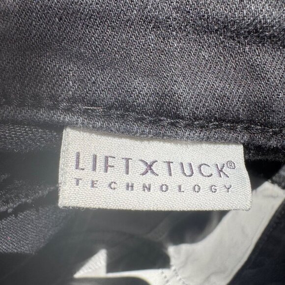 NYDJ Womens Lift Tuck Technology Black Denim Skinny Stretch Mid Rise Jeans 14 - Picture 7 of 8